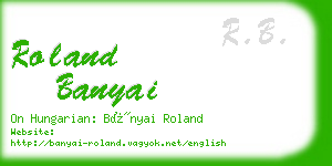 roland banyai business card